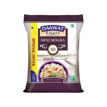 Daawat Rozana Mini Mogra Basmati Rice (Medium Grain)